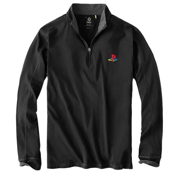 men's black quarter-zip pullover