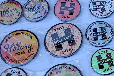 Political Buttons Abound at DNC