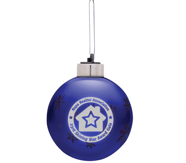 3” glass ornament