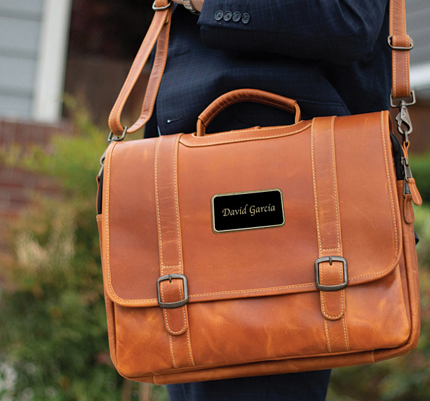 buffalo hide leather messenger bag