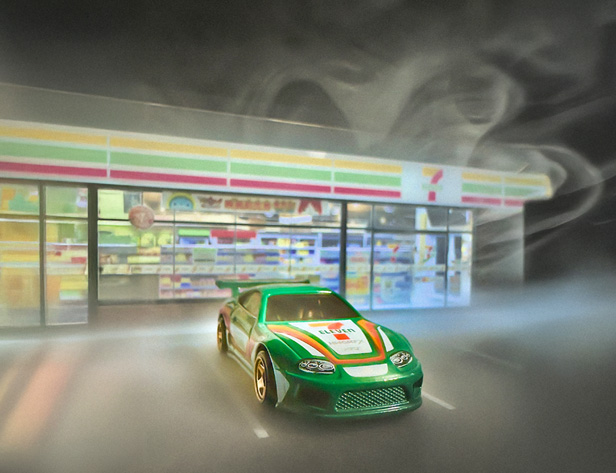 7-11 branded Hot Wheels car