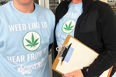 Clever Custom T-Shirts Help Promote City’s Pot Survey