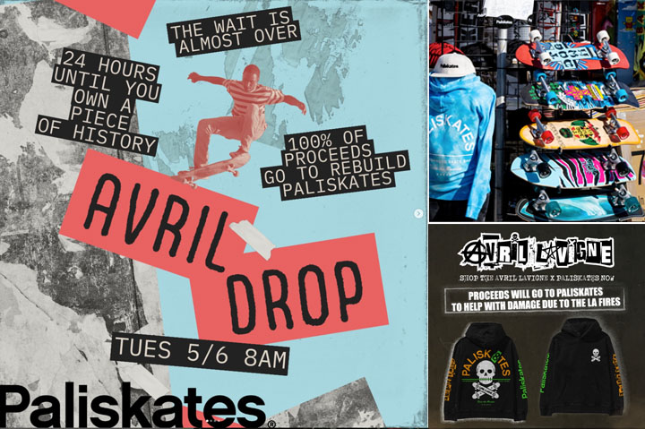 The Bright Side: Avril Lavigne Uses Co-Branded Merch To Help Skate Shop Burned Down in LA Wildfires