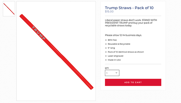 trump straw