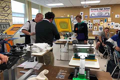 Ivory Ella Donates Screen-Print Shop to Rhode Island High School