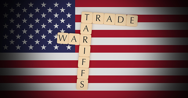 trade war usa flag