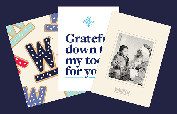 elizabeth warren holiday cards