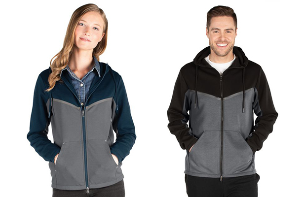 The Seaport full-zip hoodie in women’s (5091) and men’s (9091).