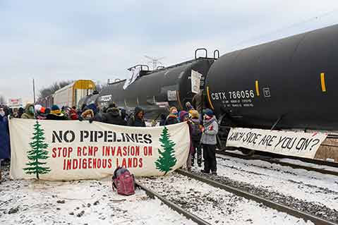 Blockades in Canada Halt Rail Service