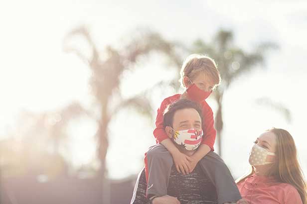 Family in Masks