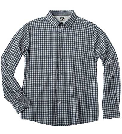 Four-way stretch gingham shirt