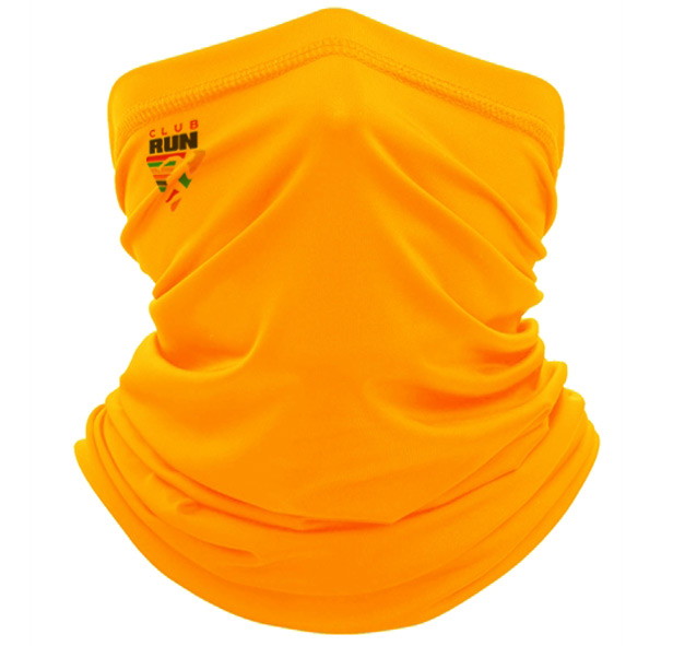 Bright orange neck gaiter