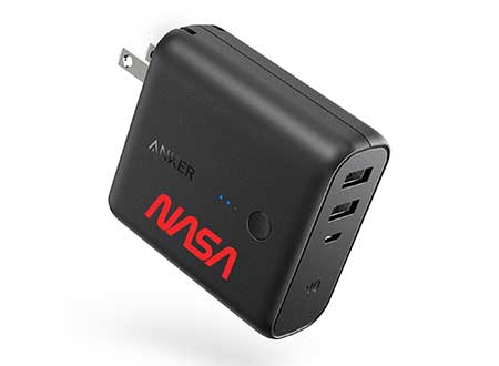 Hybrid high-capacity portable battery and dual port wall charger