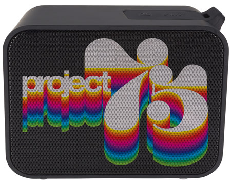 Wireless bluetooth speaker with colorful logo