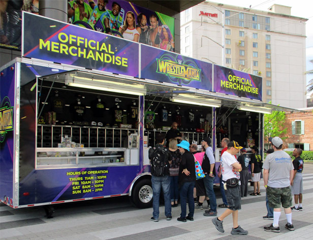 Wrestlemania official merchandise outdoor store