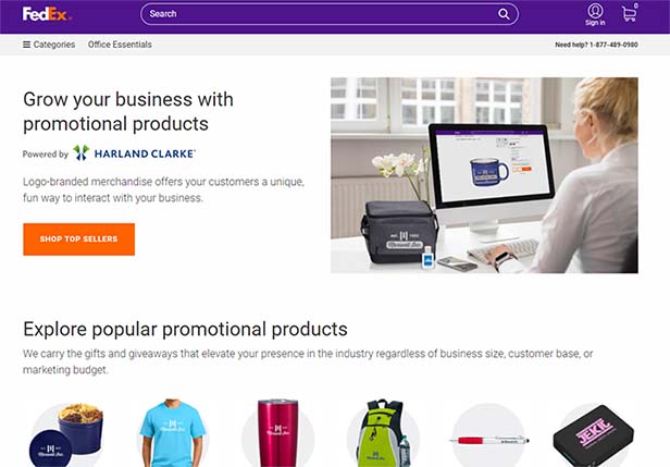 FedEx selling promo products