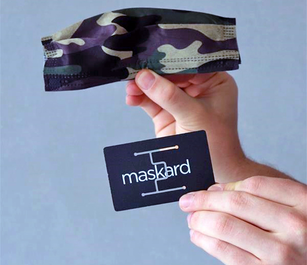 Mask-storing accessory card