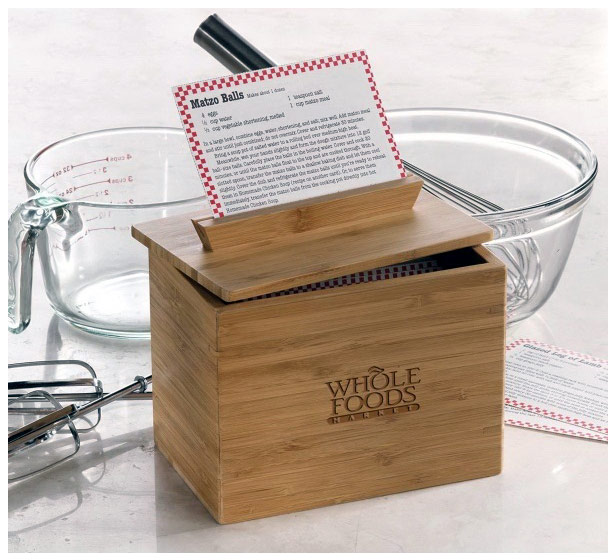 Bamboo recipe box