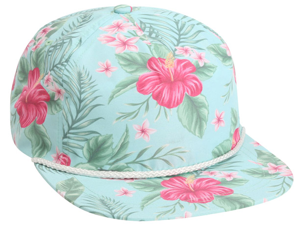 Hawaiian print cap