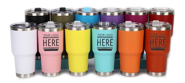 colorful tumblers