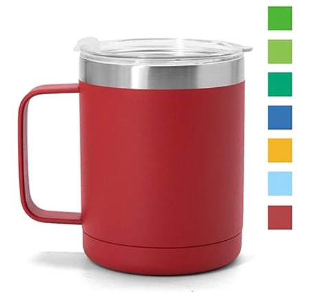 red steel mug