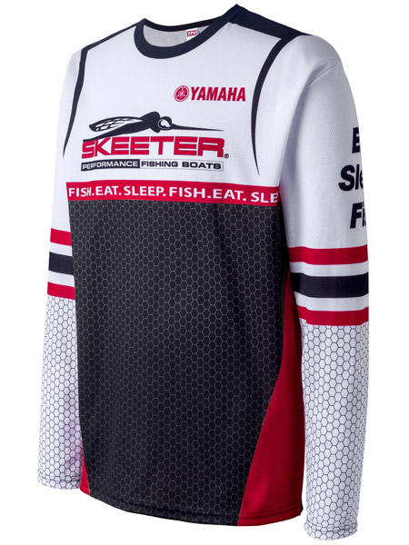 long-sleeve sublimated, mesh performance jersey