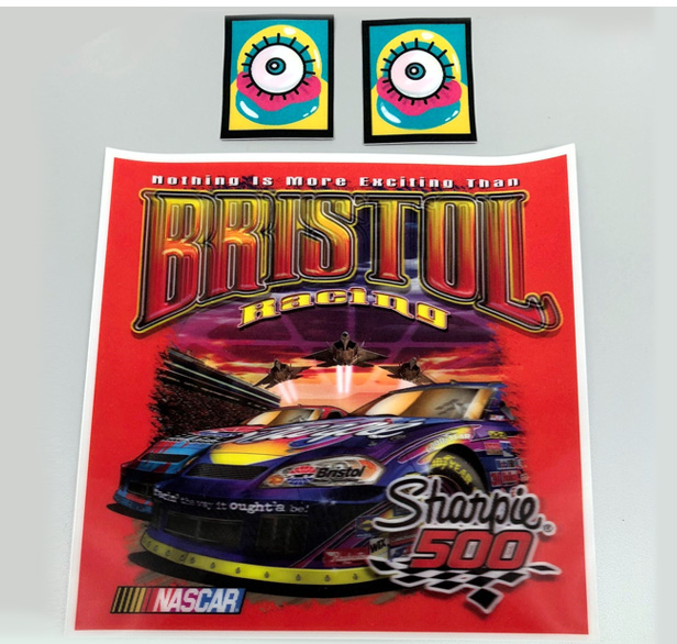 Bristol racing lenticular sticker