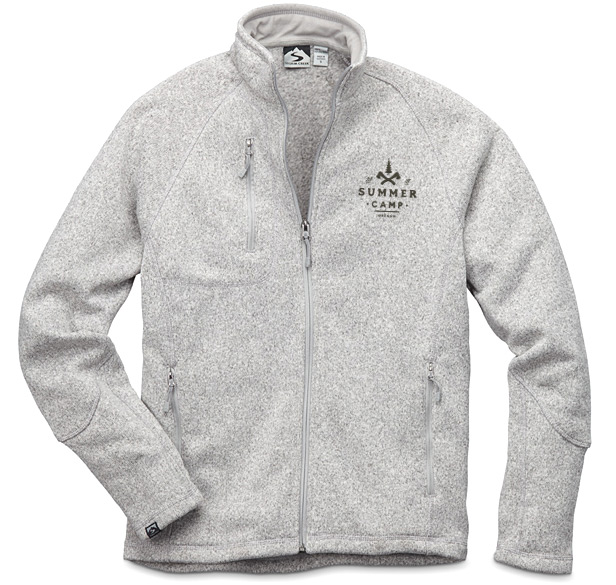 gray fleece jacket