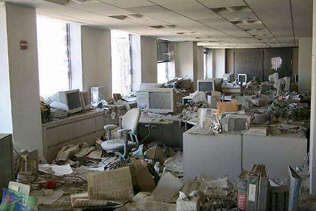 Dow Jones offices after 9/11 attack