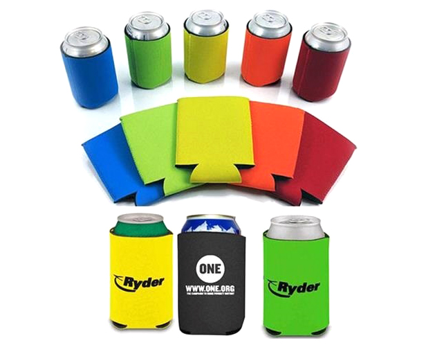 multiple colors neoprene can coolers