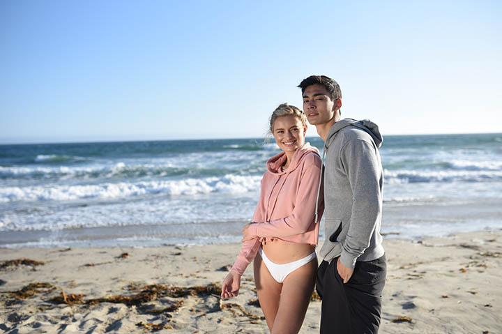 Young couple on the beach