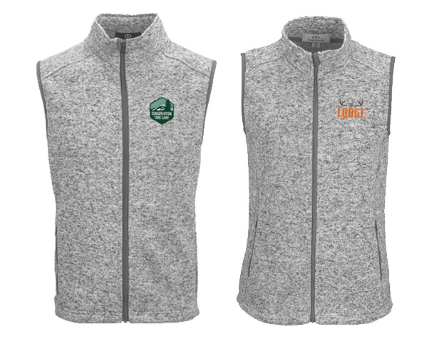 two gray vests, mens & women's