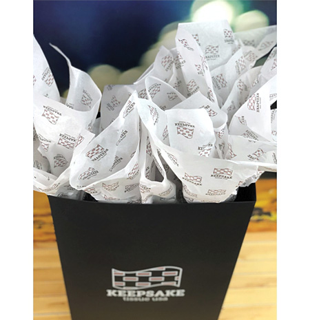 tissue packing paper in black box