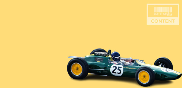 green dragster on yellow background