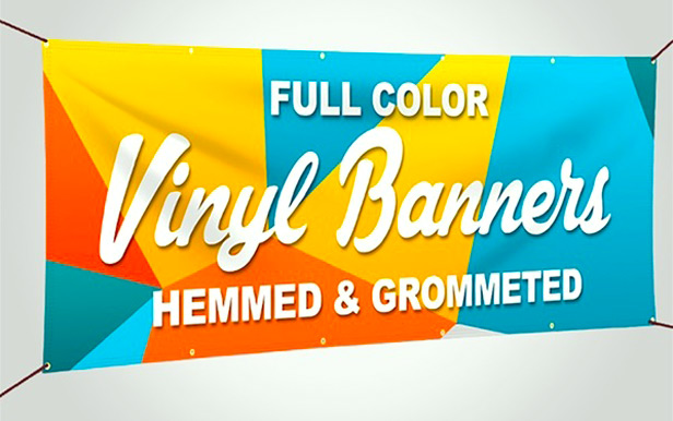 colorful vinyl promotional banner