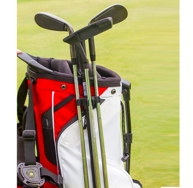 golf clubs and golf bag