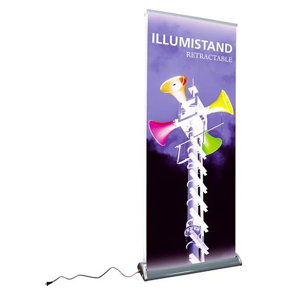 light-up retractable banner stand