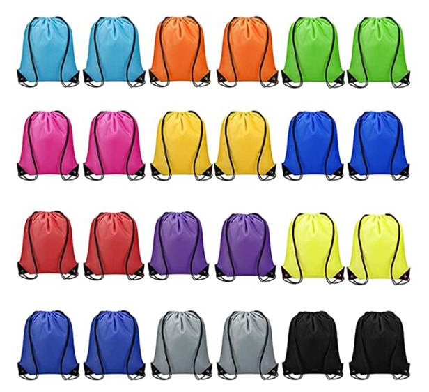 multiple colors tote cinch bags