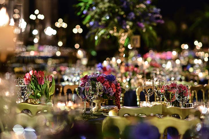 Outdoor dining table