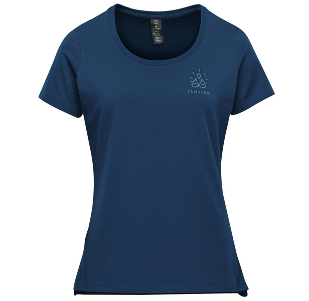 women's blue tee