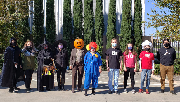 Hirsch staff dressed for Halloween