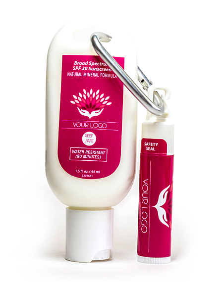 sunscreen and lip balm
