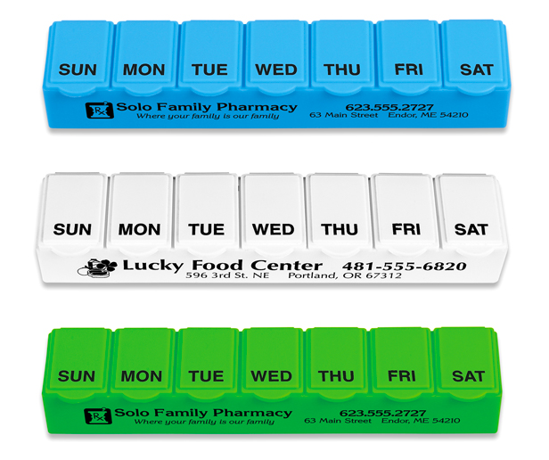 pill organizer containers