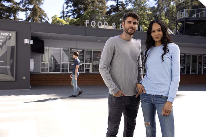 Young couple outside a food & drink restaurant