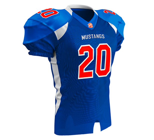 blue football jersey