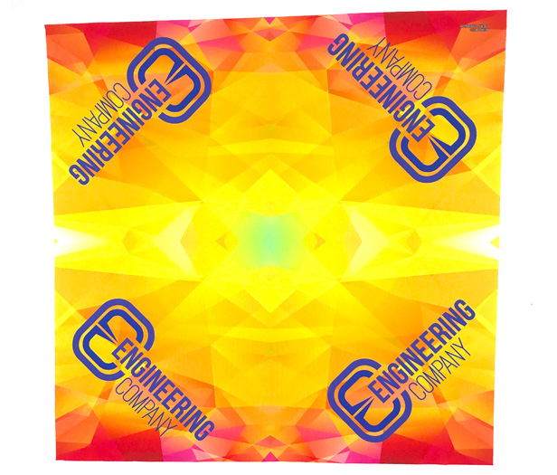 colorful sublimated bandanna