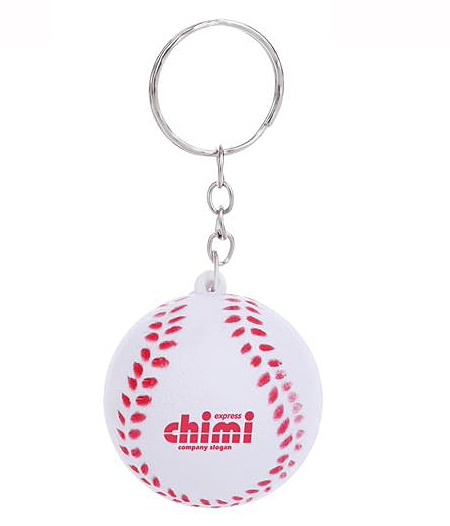 baseball-shaped keychain