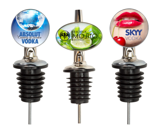 metal drink pourers