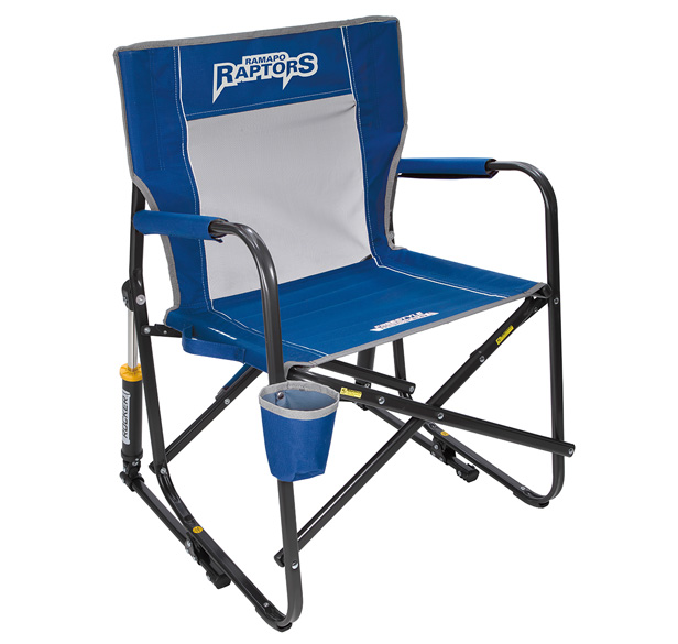 blue outdoor rocker chair