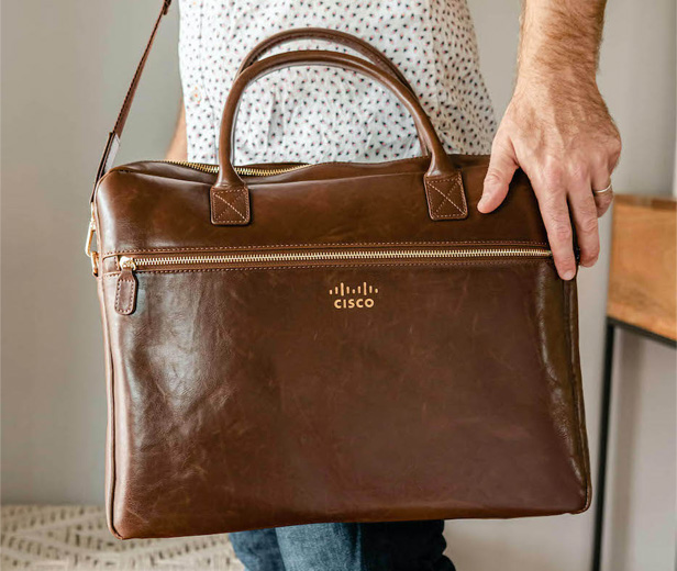 leather engraved laptop bag